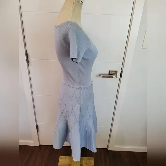 Sandro Meissa Fit Flare Knit Mini Dress Size 38 - Picture 9 of 16